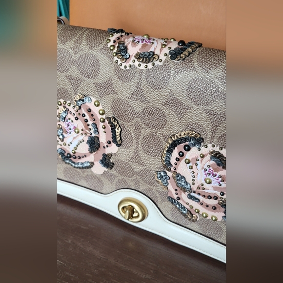 Coach Riley 1941 Embellished Rose Signature Bag - Picture 13 of 14